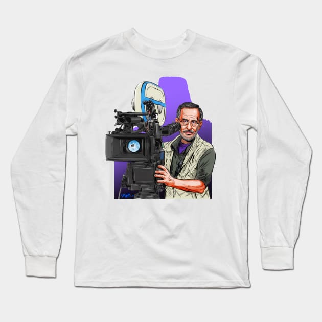 Steven Spielberg - An illustration by Paul Cemmick Long Sleeve T-Shirt by PLAYDIGITAL2020